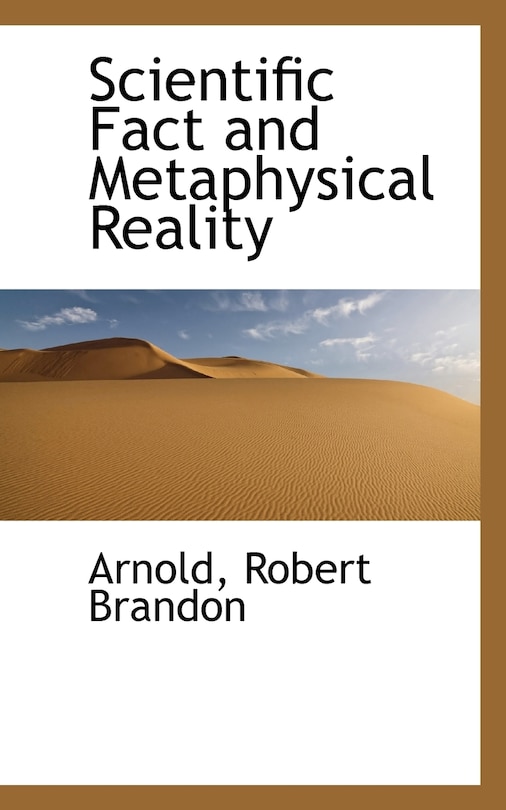 Couverture_Scientific Fact and Metaphysical Reality