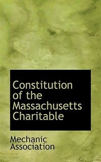 Front cover_Constitution of the Massachusetts Charitable