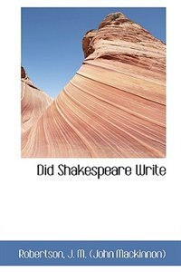 Couverture_Did Shakespeare Write