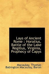 Couverture_Lays of Ancient Rome