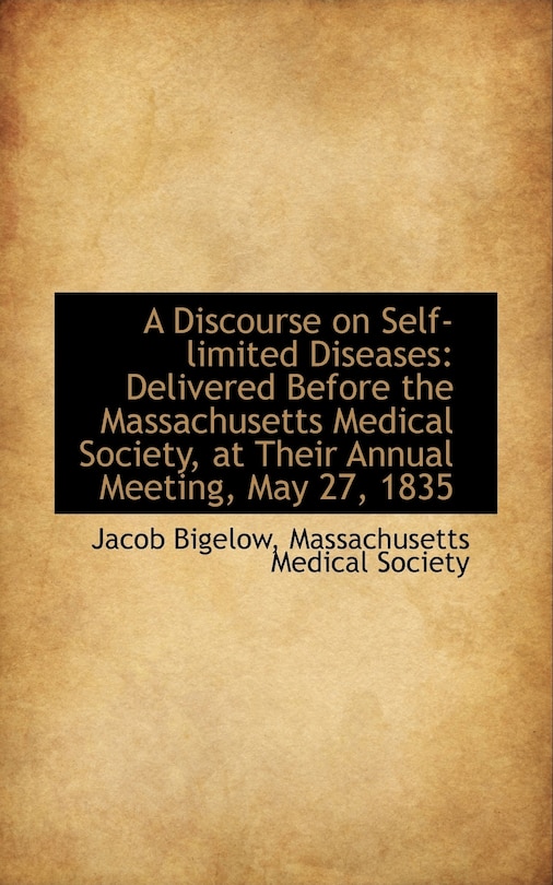 Front cover_A Discourse on Self-limited Diseases