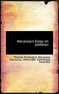 Couverture_Macaulay's Essay on Addision