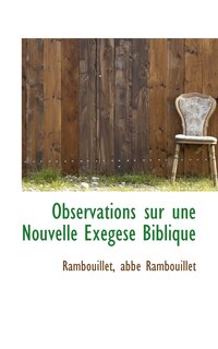 Couverture_Observations Sur Une Nouvelle Exegese Biblique