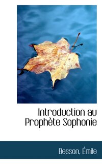Front cover_Introduction au Prophète Sophonie