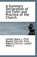 Couverture_A Summary Declaration of the Faith and Practice of the Church