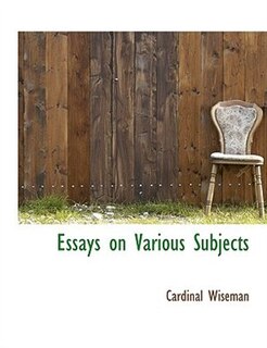 Couverture_Essays on Various Subjects