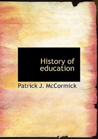 Front cover_History Of Education