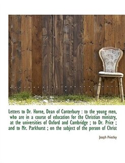 Couverture_Letters To Dr. Horne, Dean Of Canterbury
