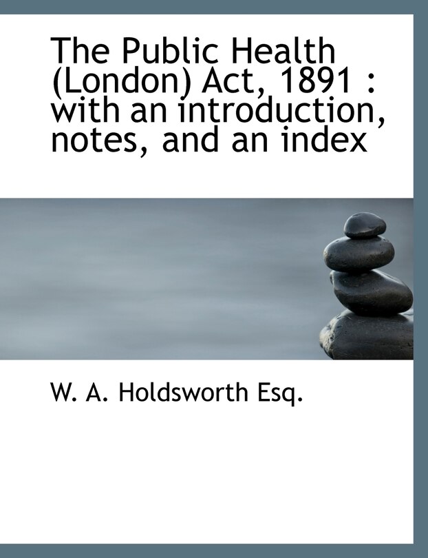 Couverture_The Public Health (London) Act, 1891