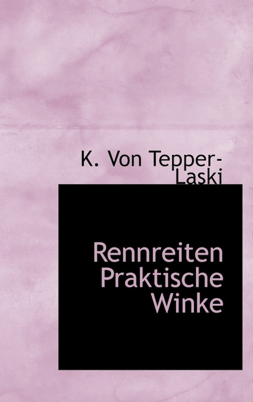 Front cover_Rennreiten Praktische Winke