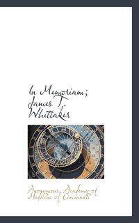 Front cover_In Memoriam; James T. Whittaker