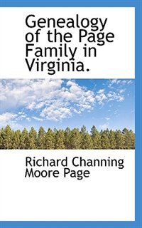 Couverture_Genealogy of the Page Family in Virginia.