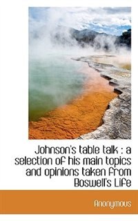 Front cover_Johnson's table talk