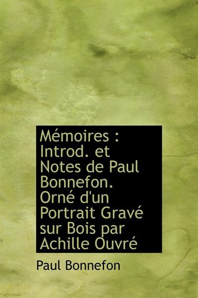 Front cover_Mémoires