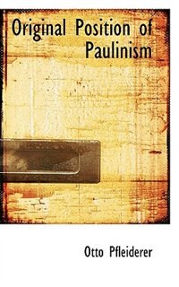 Front cover_Original Position of Paulinism