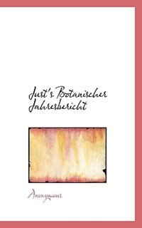 Front cover_Just's Botanischer Jahresbericht