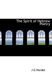Front cover_The Spirit of Hebrew Poetry