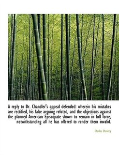 Couverture_A reply to Dr. Chandler's appeal defended