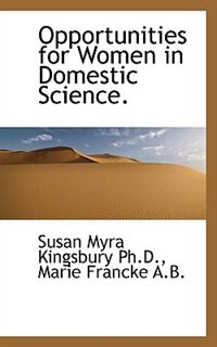 Couverture_Opportunities for Women in Domestic Science.