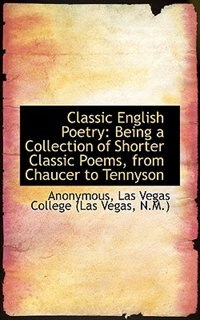 Front cover_Classic English Poetry