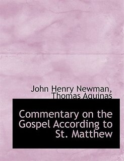 Couverture_Commentary on the Gospel According to St. Matthew