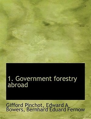 Front cover_1. Government Forestry Abroad