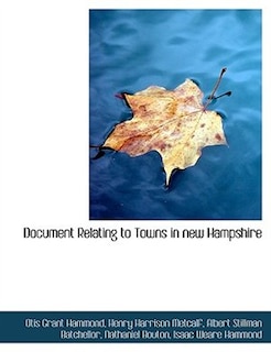 Document Relating to Towns in new Hampshire