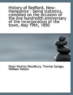 Front cover_History of Bedford, New-Hampshire