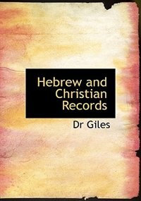 Front cover_Hebrew And Christian Records