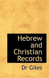 Front cover_Hebrew And Christian Records