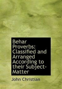 Front cover_Behar Proverbs