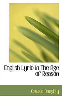 Couverture_English Lyric In The Age Of Reason