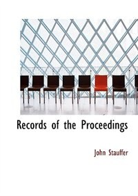Front cover_Records Of The Proceedings