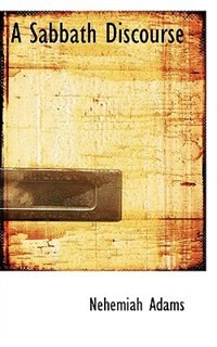 Front cover_A Sabbath Discourse