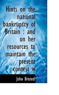 Couverture_Hints On The National Bankruptcy Of Britain