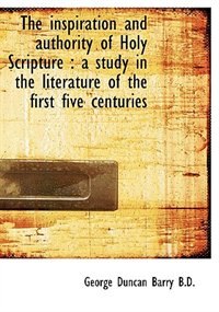 Couverture_The Inspiration And Authority Of Holy Scripture