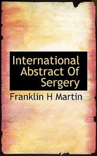 Front cover_International Abstract Of Sergery