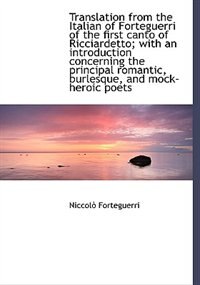 Couverture_Translation from the Italian of Forteguerri of the first canto of Ricciardetto; with an introduction