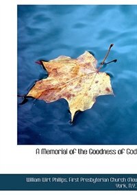 Couverture_A Memorial  of the Goodness of God.