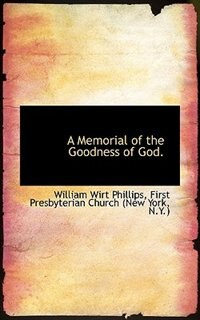 Couverture_A Memorial Of The Goodness Of God.