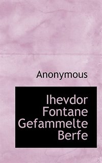 Couverture_Ihevdor Fontane Gefammelte Berfe