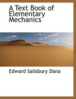 Couverture_A Text Book Of Elementary Mechanics