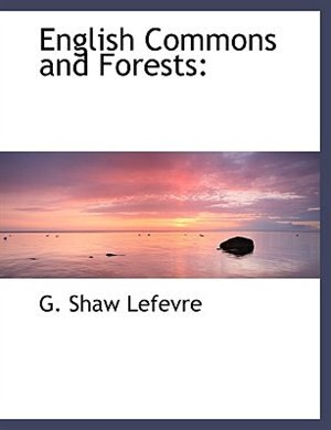 Front cover_English Commons And Forests