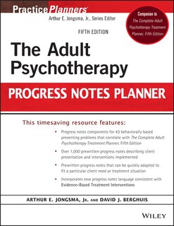 Couverture_The Adult Psychotherapy Progress Notes Planner