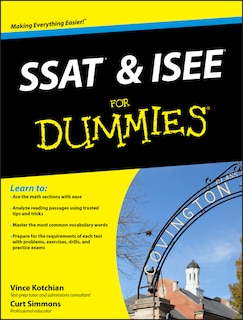 Front cover_SSAT and ISEE For Dummies