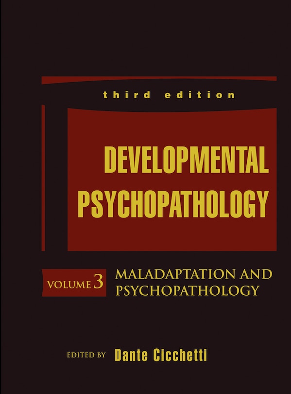 Couverture_Developmental Psychopathology, Maladaptation and Psychopathology