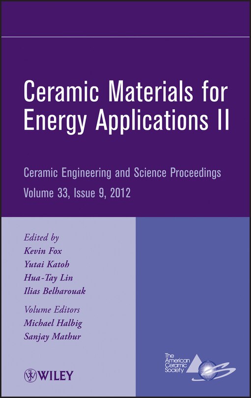 Front cover_Ceramic Materials for Energy Applications II, Volume 33, Issue 9