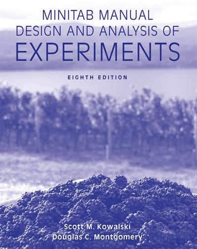 Minitab Manual Design and Analysis of Experiments