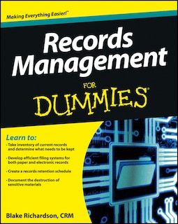 Front cover_Records Management For Dummies