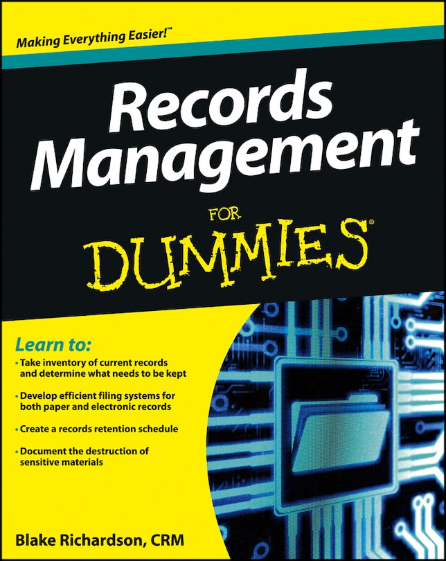 Front cover_Records Management For Dummies